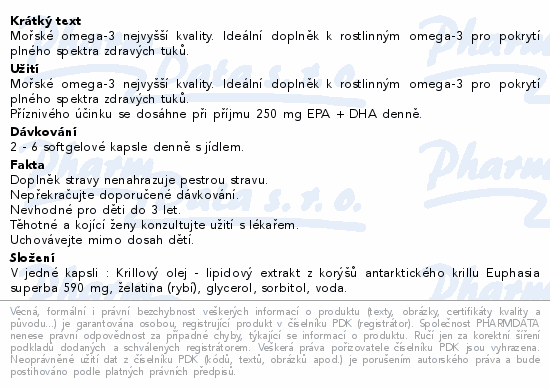 Omega 3 Krillový olej cps.60 NUPREME