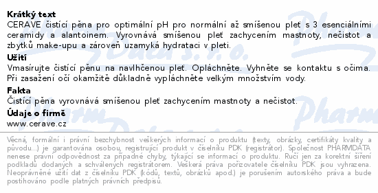 CeraVe Čistící pěna pro optimální pH 148ml