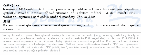 Tonometr digitální OMRON M6 Comfort AFib