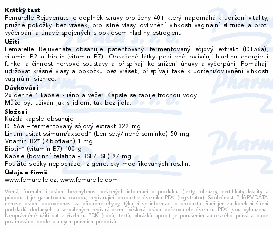 Femarelle Rejuvenate 40+ cps.56