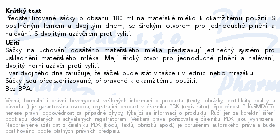 Philips AVENT Sáčky na mateřské mléko 25x180ml