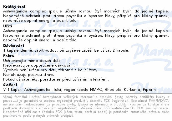 Ashwagandha Stress & Mind Complex cps.60 NUPREME