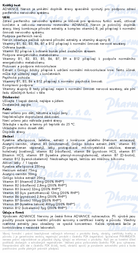 ADVANCE Nervin nervová soustava cps.60