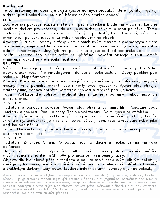 BIODERMA Atoderm dárkový balíček