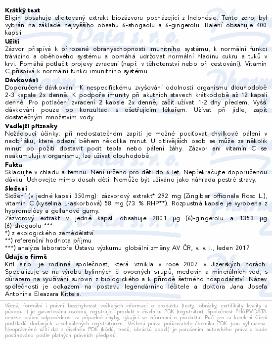 Kitl Eligin BIO cps.400