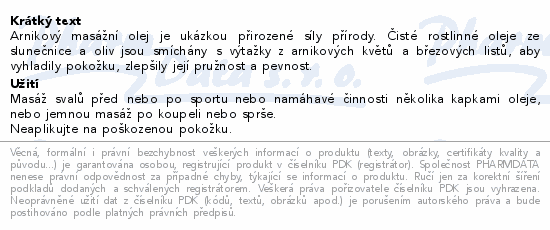 WELEDA Sport Arnikový masážní olej 100ml