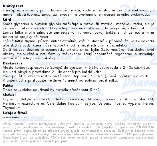 Otic Solution ušní sprej 10ml ENEO