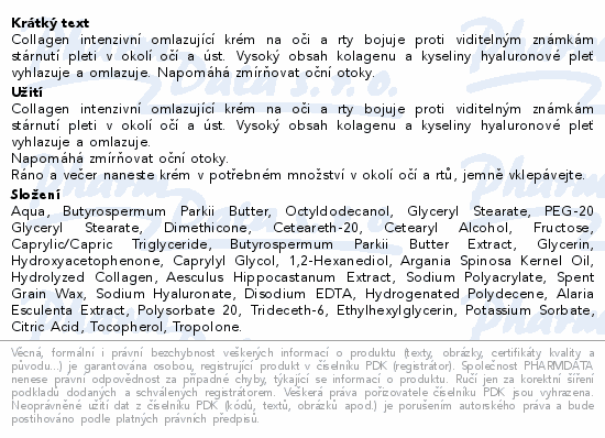 Dermacol Collagen inten.oml.krém na oči a rty 15ml