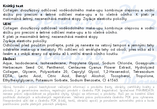 Dermacol Collagen odličovač dvoufázový 150ml