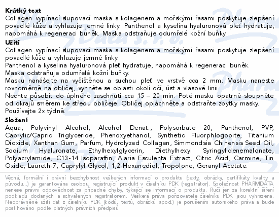 Dermacol Collagen vypínací slupovací maska 2x7.5ml