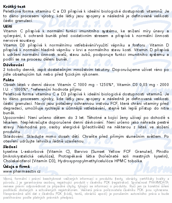 Vitamín C + D3 tob.120