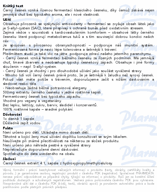 MOVit Černý Česnek 500mg cps.90