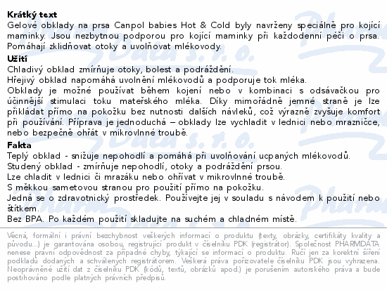 Canpol babies Gelový obklad na prsa Hot&Cold 2ks