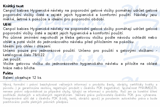Canpol babies Hyg.návlek na popor.gel.vložky 12ks