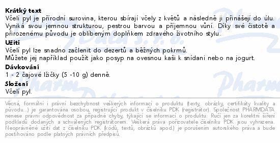 Organis Včelí pyl 100g