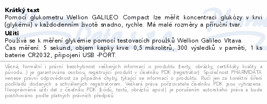 Wellion GALILEO compact glukometr set