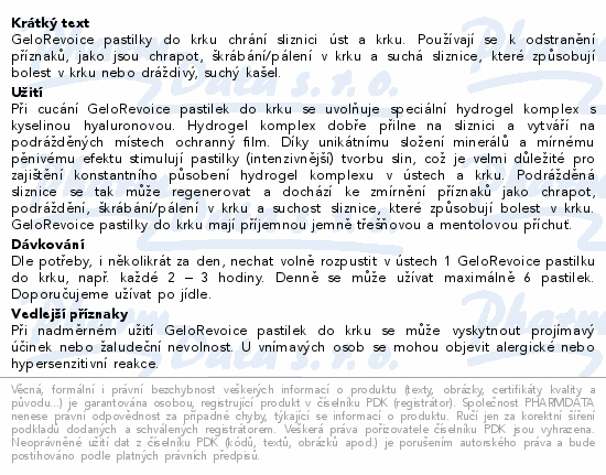 GeloRevoice pastilky do krku bezinka-bez ment.20ks