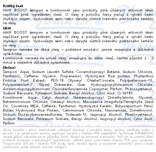 Dermacol Hair Boost dárková sada+dárek