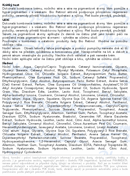 Dermacol Bio Retinol Omlazení pleti dárková sada