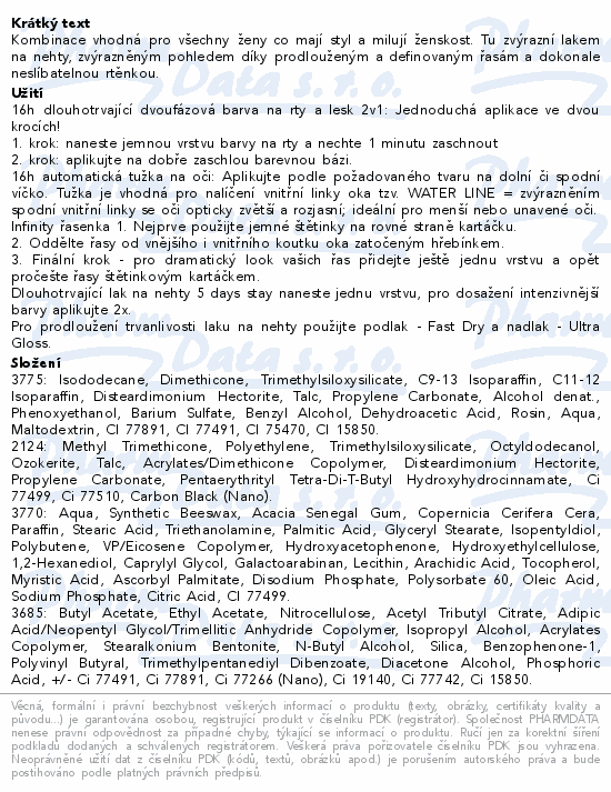 Dermacol Dekorativní dárk.sada s řasenkou Infinity