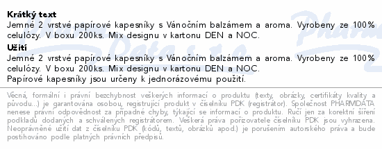 Linteo Papírové kapesníky box Den&Noc 2vrst.200ks