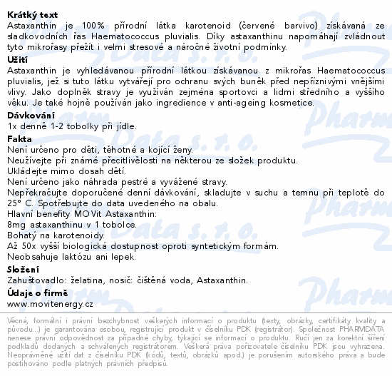 MOVit Longevity Astaxanthin 8mg tob.60