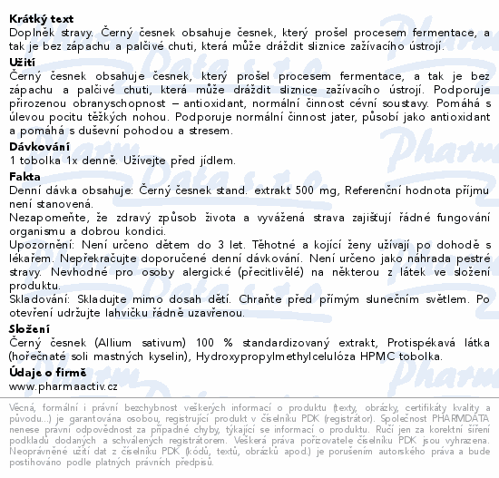 Černý česnek tob.60