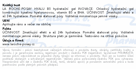 LA ROCHE-POSAY HYALU B5 gel krém 40ml