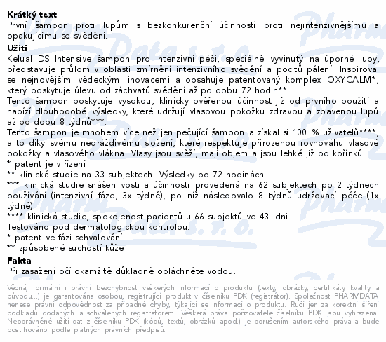 DUCRAY Kelual DS INTENS.Pečuj.šamp.proti lup.100ml