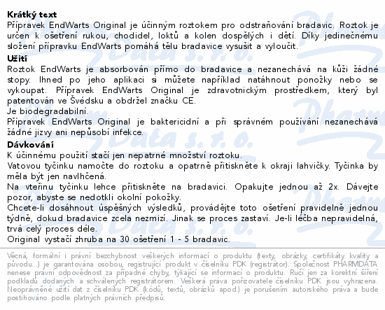 EndWarts ORIGINAL roztok k odstranění bradavic 5ml