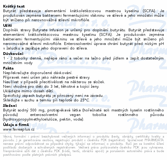 Favea Butyrate Infusion 500 tob.100