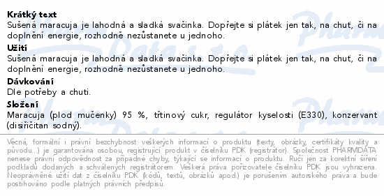 Organis Maracuja plátky 250g