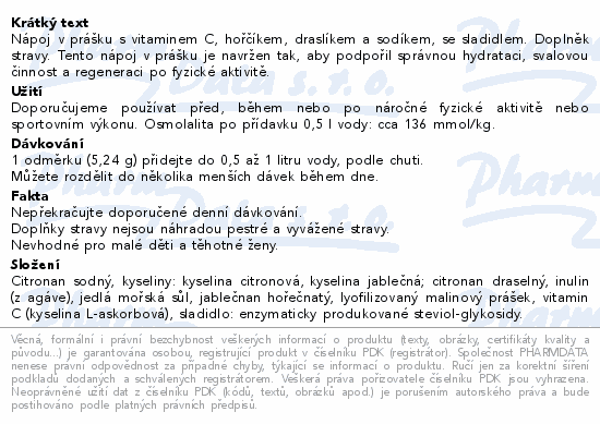 Organis Elektrolyty malina 314g