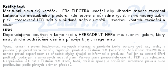 HERBADENT HERo ELECTRA mezizubní elektr.kartáček