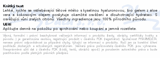 WELEDA Citrusové hydratační tělové mléko 250ml