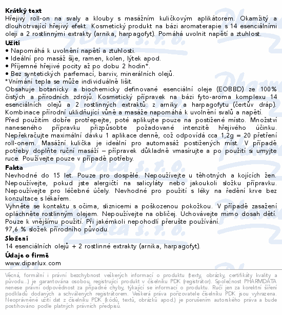 PURESSENTIEL Pure Heat Roller na svaly&klouby 75ml