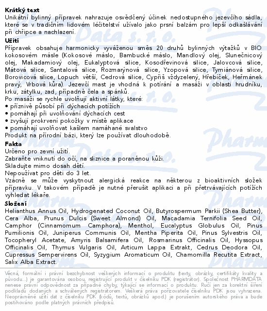 SwissMedicus Jezevčí mast 125ml