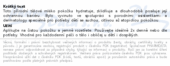 WELEDA baby DERMA Hydratační mléko 3v1 200ml