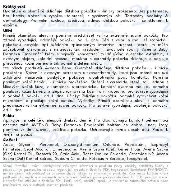 Aveeno baby Dermexa emolienční krém 150ml