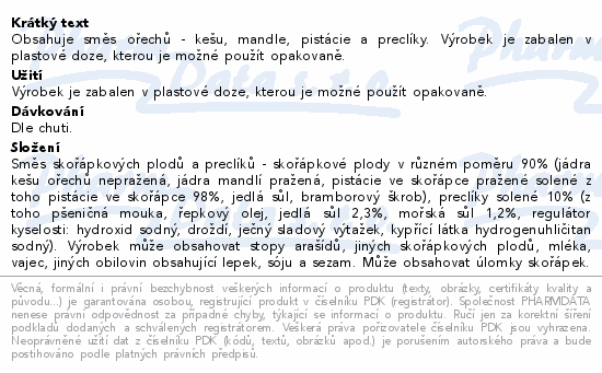 POEX Směs ořechů s preclíky 180g