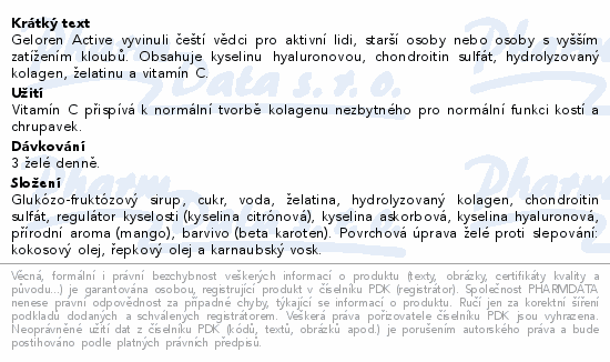 Geloren Active příchuť mango 90 želé tablet
