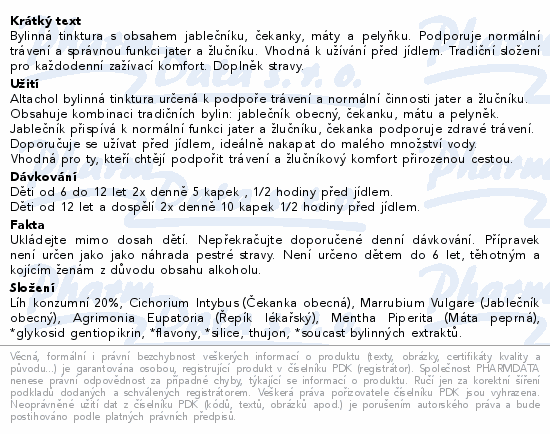 Altachol bylinná tinktura 30ml