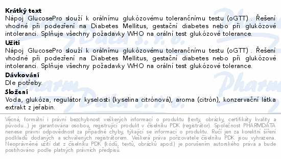 GlucosePro nápoj pro gluk.torel.test citron 250ml