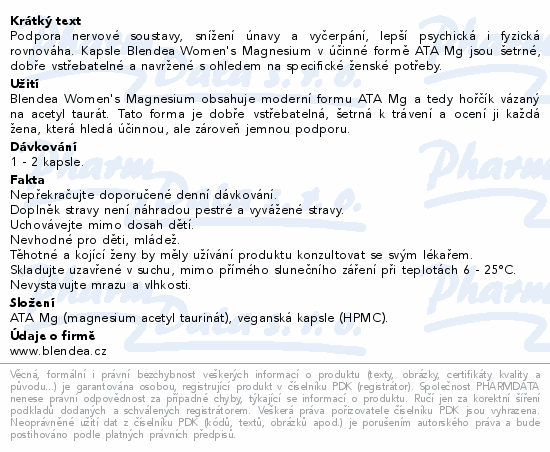 Blendea Magnesium Womans cps.60