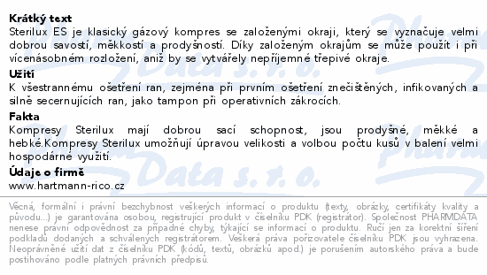 Hartmann Sterilux ES Gáza nesterilní 5x5cm 100ks