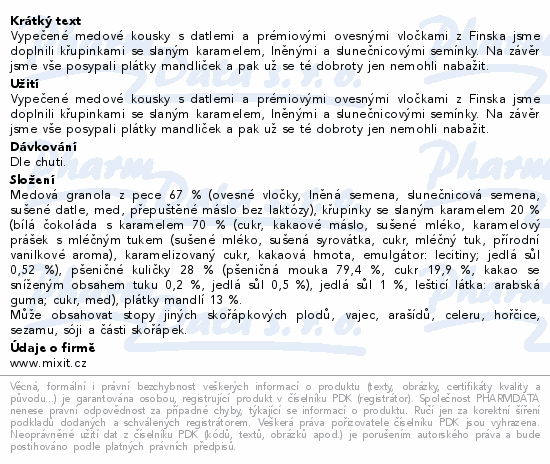 Mixit Granola Slaný karamel 550g
