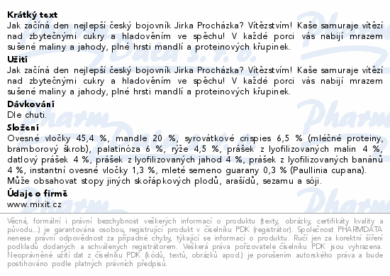 Mixit Kaše samuraje milina&jahoda 500g