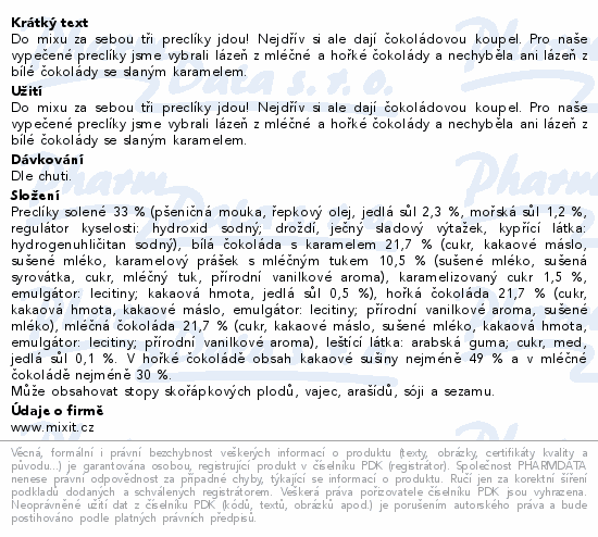 Mixit Preclíky čokoládový mix 500g