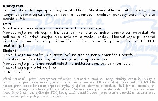 Emspoma Sport chladivá emulze 1000ml