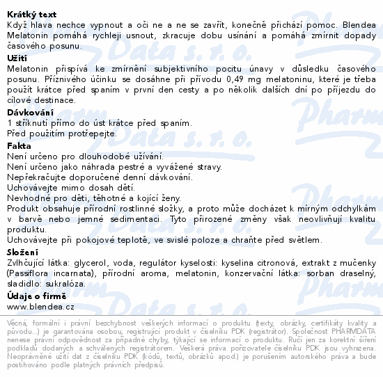 Blendea Melatonin 10ml